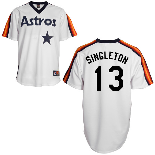 Jon Singleton #13 mlb Jersey-Houston Astros Women's Authentic Home Alumni Association Baseball Jersey